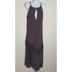Moulinette Soeurs Lace Trim Midi Dress Maroon‎ Sleeveless Size 10